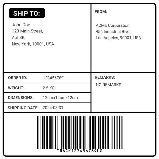 Shipping Label Two
